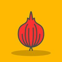 Red Onion Vector Icon Design