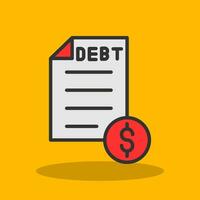 Debt Vector Icon Design