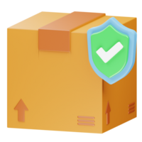 paquete seguridad 3d icono png