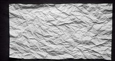 Photo view of crinkled paper texture background