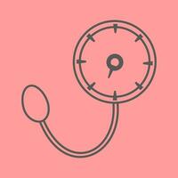 Tonometer icon vector in gray flat shape design isolated on pink background, Vector illustration EPS 10. Editable stroke.