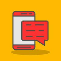 Mobile Chat  Vector Icon Design