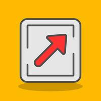 Arrow Upper Right Vector Icon Design