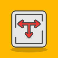 T Junction Vector Icon Design
