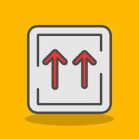 Up Arrows Vector Icon Design