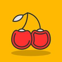 Cherries Vector Icon Design