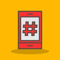 Hashtag Vector Icon Design