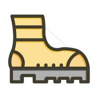 Boot Vector Thick Line Filled Colors Icon For Personal And Commercial Use.