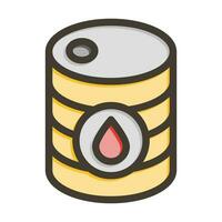 Oil Barrel Vector Thick Line Filled Colors Icon For Personal And Commercial Use.