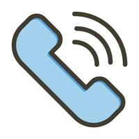Phone Call Vector Thick Line Filled Colors Icon For Personal And Commercial Use.