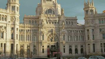 Madrid City Hall on Plaza Cibeles, Spain video