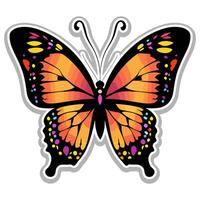Butterfly sticker vector ai generate photo