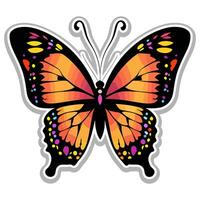 Butterfly sticker vector ai generate photo