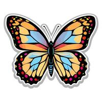 Butterfly sticker vector ai generate photo