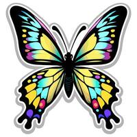 Butterfly sticker vector ai generate photo