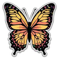 Butterfly sticker vector ai generate photo