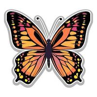 Butterfly sticker vector ai generate photo