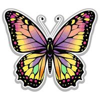 Butterfly sticker vector ai generate photo