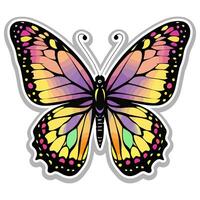 Butterfly sticker vector ai generate photo