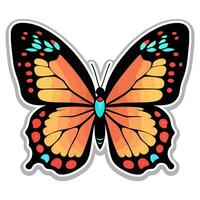 Butterfly sticker vector ai generate photo