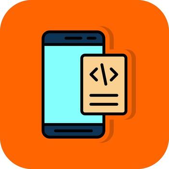 Mobile Coding  Vector Icon Design