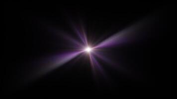 Loop center rotation pink purple optical lens flares video