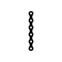 Silhouette of the Chain for Motorcycle, Bike or Bicycle, Machinery, for Art Illustration, Logo Type, Pictogram, Website or Graphic Design Element. Vector Illustration