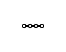 Silhouette of the Chain for Motorcycle, Bike or Bicycle, Machinery, for Art Illustration, Logo Type, Pictogram, Website or Graphic Design Element. Vector Illustration