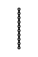 Silhouette of the Chain for Motorcycle, Bike or Bicycle, Machinery, for Art Illustration, Logo Type, Pictogram, Website or Graphic Design Element. Vector Illustration