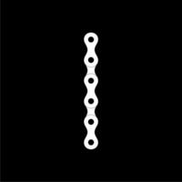 Silhouette of the Chain for Motorcycle, Bike or Bicycle, Machinery, for Art Illustration, Logo Type, Pictogram, Website or Graphic Design Element. Vector Illustration