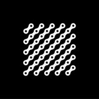 Silhouette of the Chain for Motorcycle, Bike or Bicycle, Machinery, for Art Illustration, Logo Type, Pictogram, Website or Graphic Design Element. Vector Illustration