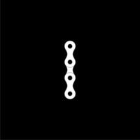 Silhouette of the Chain for Motorcycle, Bike or Bicycle, Machinery, for Art Illustration, Logo Type, Pictogram, Website or Graphic Design Element. Vector Illustration