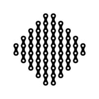Silhouette of the Chain for Motorcycle, Bike or Bicycle, Machinery, for Art Illustration, Logo Type, Pictogram, Website or Graphic Design Element. Vector Illustration