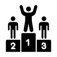 Contestant Vector Glyph Icon For Personal And Commercial Use.