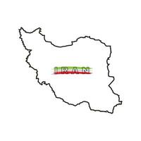 IRAN map icon vector