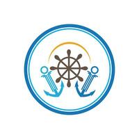 anchor logo and symbol vector