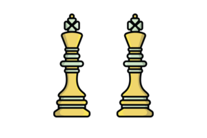 échecs pièces Roi icône conception. sport planche Jeu objet icône concept. intelligent but, affaires cible concept. réussite et succès. Roi et mains conception. png