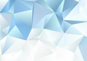 Abstract low poly background in icy blue colours vector