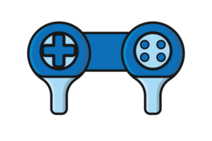 jogos console botões dentro tênis raquete ilustração. png
