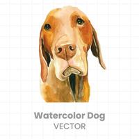 acuarela perro vector ilustración
