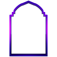 3D Rendering of Mosque Window with Transparent Background png