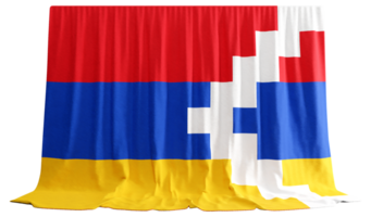 artsakh Flagge Vorhang im 3d Rendern Arzachs ausdauernd Seele png