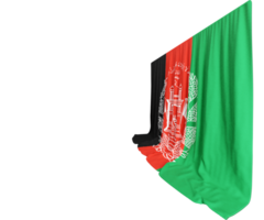 Afghan Flag Curtain in 3D Rendering Unveiling Afghan Pride png