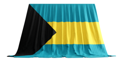 Bahamian flag waves proudly 3D rendered symbol of culture and sport Conferences unite echoing history's pride png