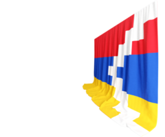 artsakh bandera cortina en 3d representación Artsaj duradero alma png