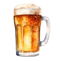 Beer Glass Drink Watercolor Clipart AI Generated png