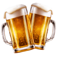 Beer Drink Glass Clipart AI Generated png