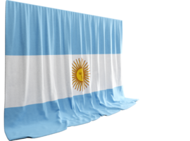 argentin drapeau rideau dans 3d le rendu l'Argentine sincère emblème png