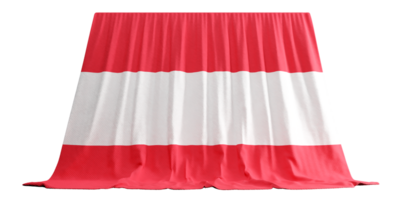 Austrian Flag Curtain in 3D Rendering Austrian Resilient Spirit png