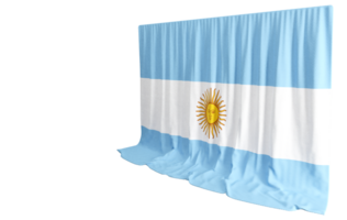 Argentine Flag Curtain in 3D Rendering Argentina's Heartfelt Emblem png